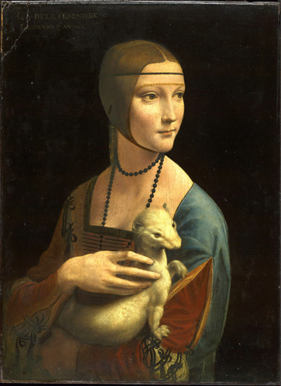 Portrait of Cecilia Gallerani (Lady with the Ermine), about 1488