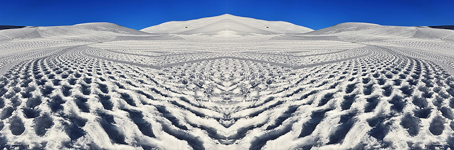 geometric shapes in snow :: snow art – Sagama Publishing